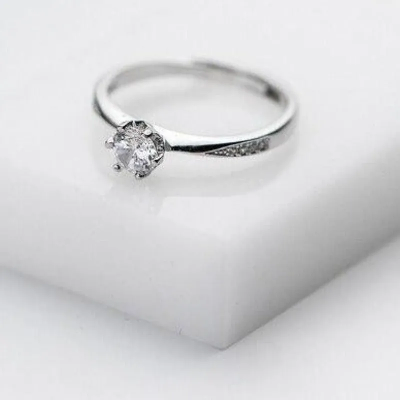 1CT Sapphire Gemstone Ring for Silver Women Engagement Jewelry