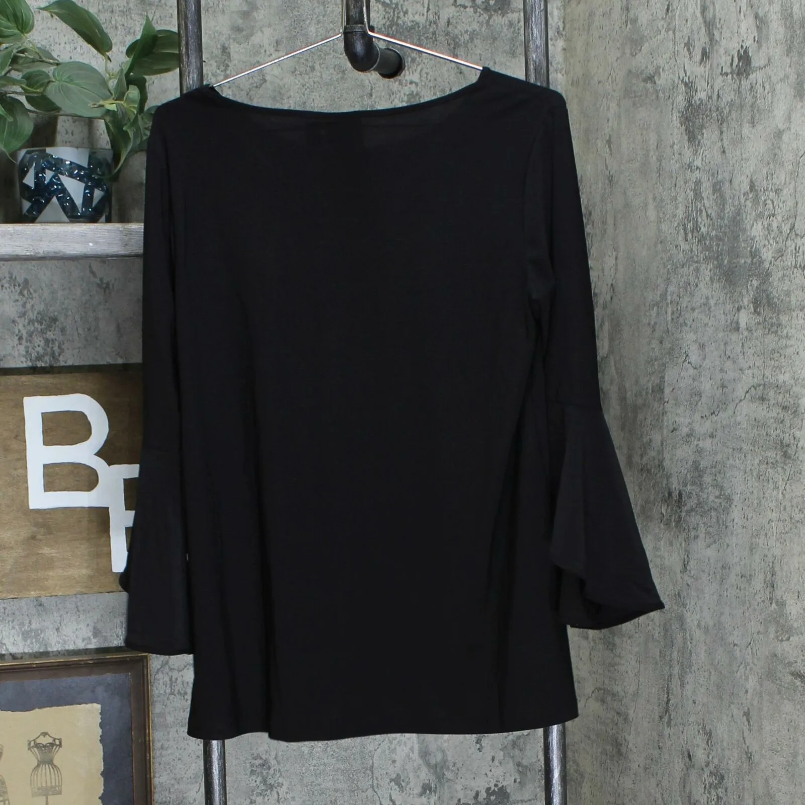 Women with Control Women's Flounce Sleeve Top With Slim Ankle Pants